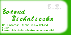 botond michalicska business card